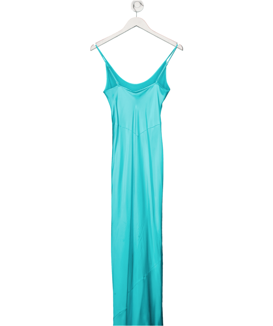 L'agence Blue Satin Maxi Dress UK 6 - Reliked