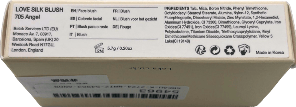 Laka Laka & Co. Love Silk Blush 705 Angel 5.7g - Reliked