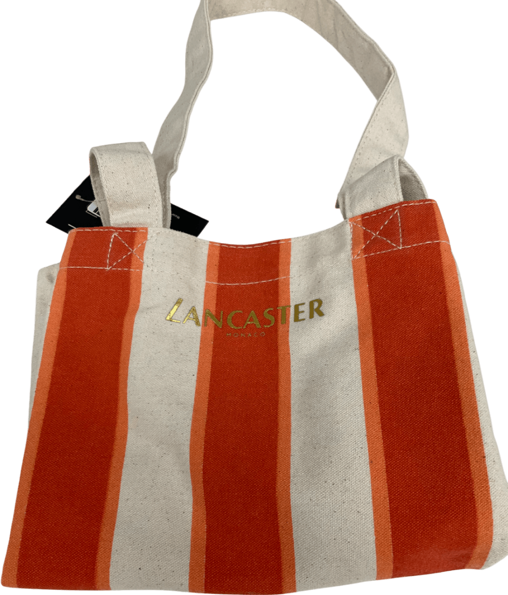 Lancaster Orange Stripe Tote Bag One Size - Reliked