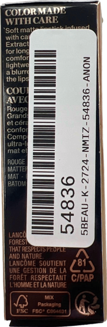 Lancome L'Absolu Rouge Intimatte Lipstick 220 French Blush 3.4 g - Reliked