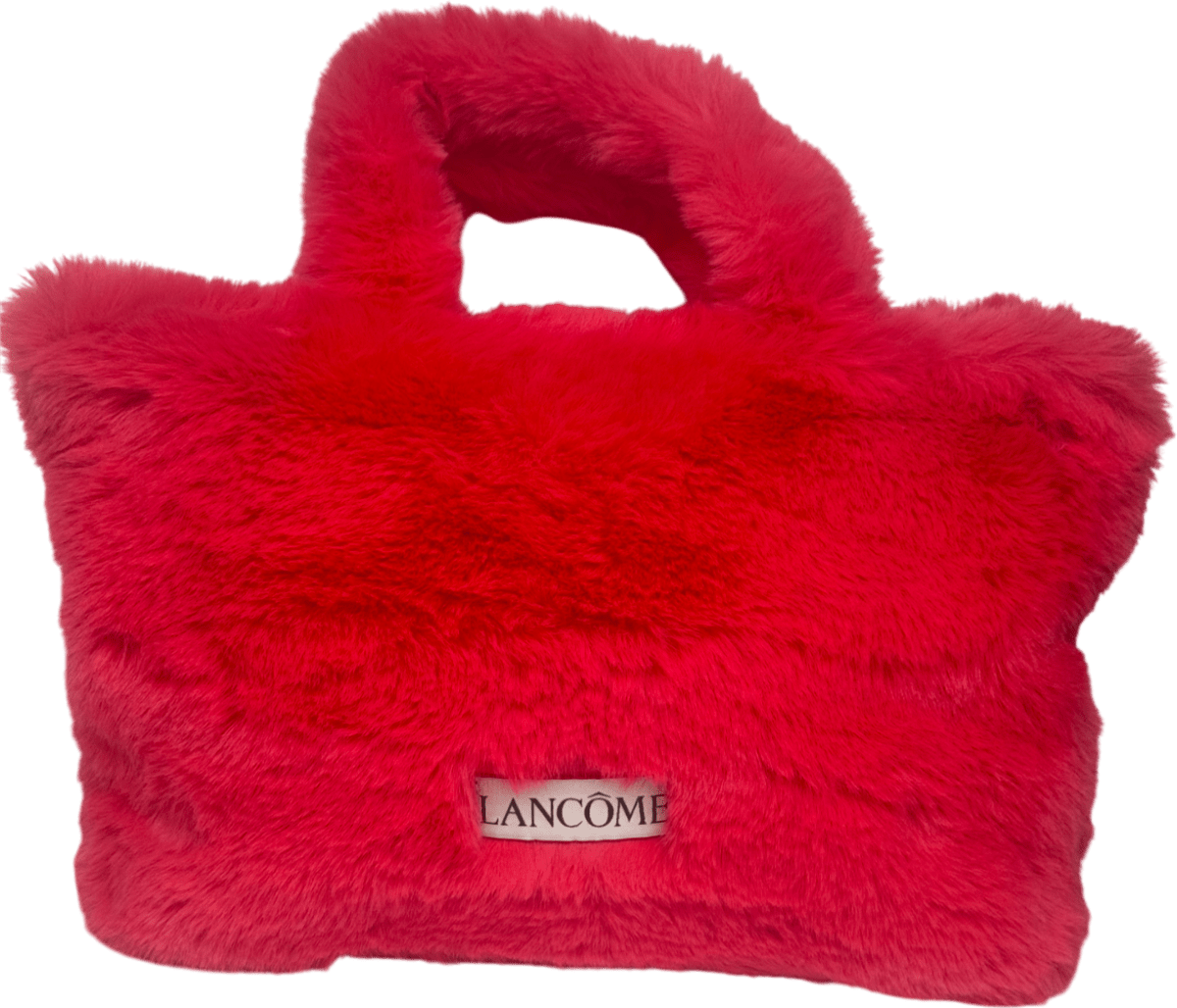 Lancome Pink Faux Fur Tote Bag One Size - Reliked