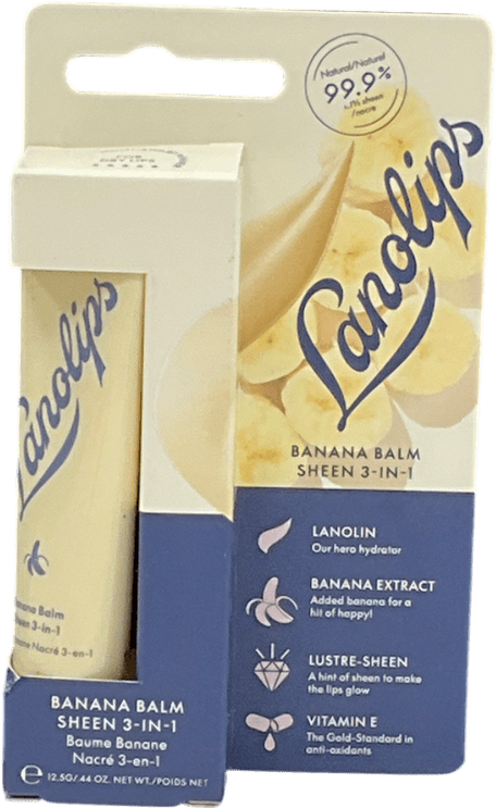 lanolips Banana Balm Lip Sheen 3 - in - 1 12.5 g - Reliked