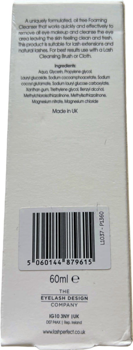 Lash Perfect Lift Off Foaming Cleanser 60ml - Reliked