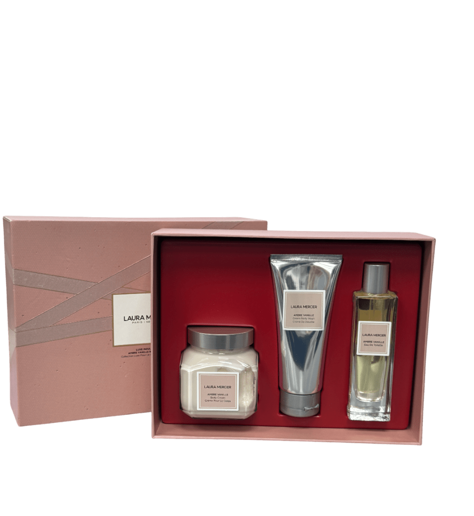 Laura Mercier Ambre Vanille Luxe Body Collection Bodycare Gift Set 50ml, 100ml, 200ml - Reliked
