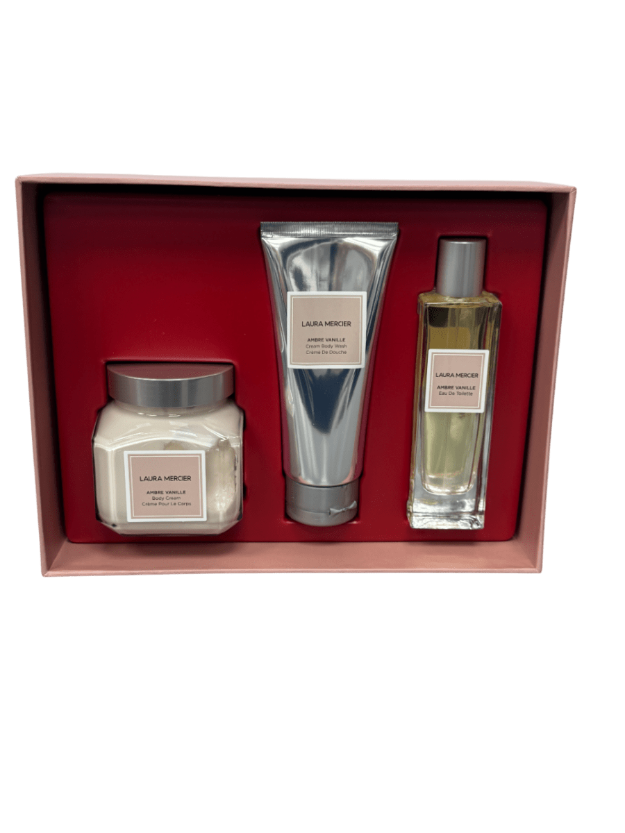Laura Mercier Ambre Vanille Luxe Body Collection Bodycare Gift Set 50ml, 100ml, 200ml - Reliked