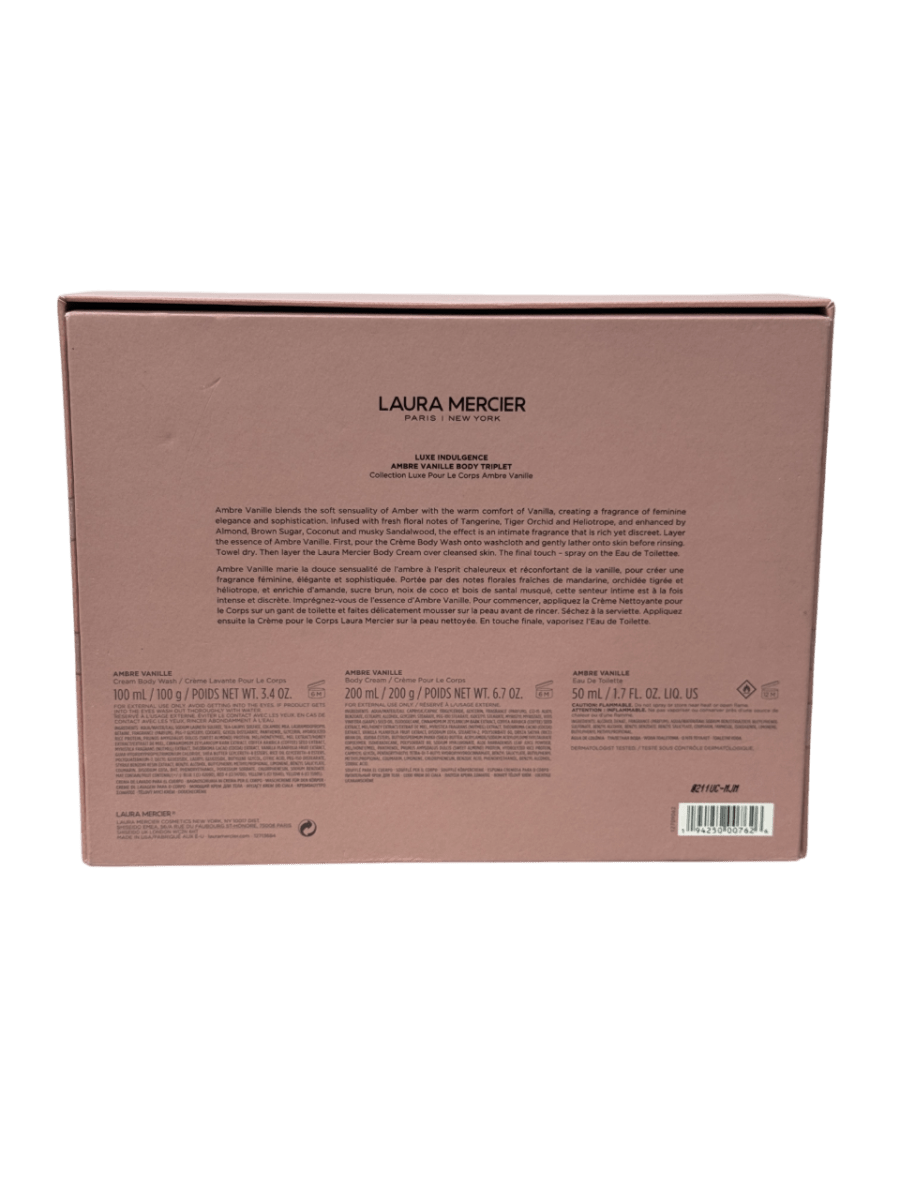 Laura Mercier Ambre Vanille Luxe Body Collection Bodycare Gift Set 50ml, 100ml, 200ml - Reliked