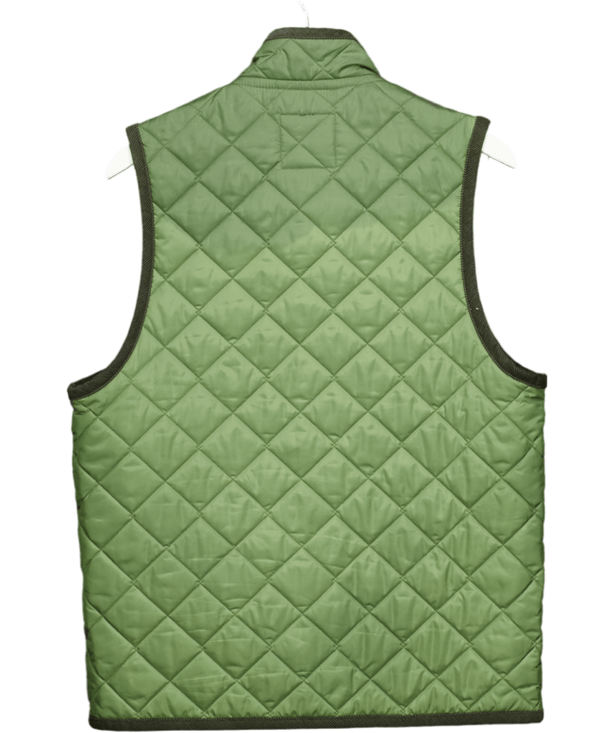 Lavenham Quilted Olive Green Gilet UK M - Reliked