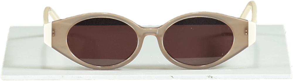 Le Specs Beige Adam Selman x Le Specs Luxe Ovoid Sunglasses - Reliked