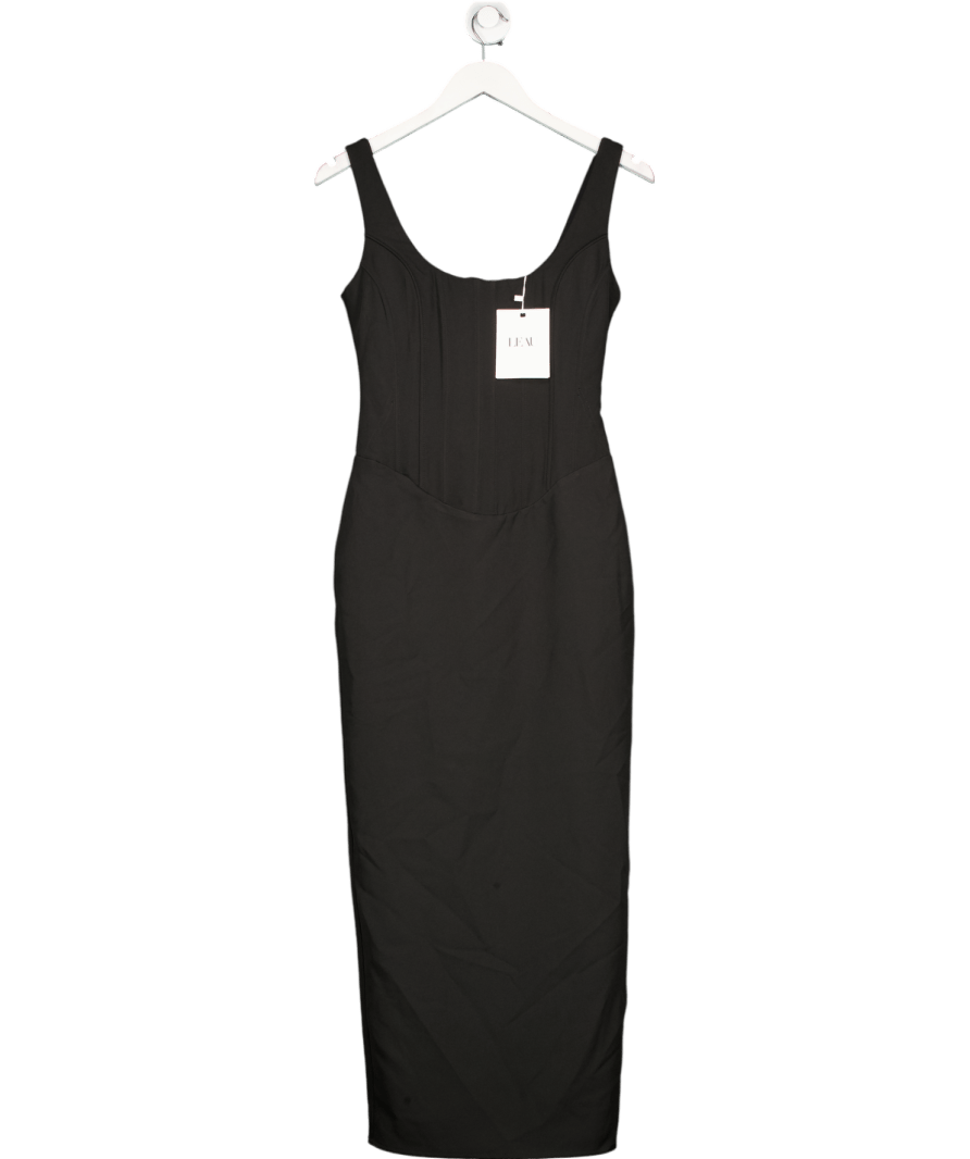 Leau Black Sancia Corset Midi Dress UK M - Reliked