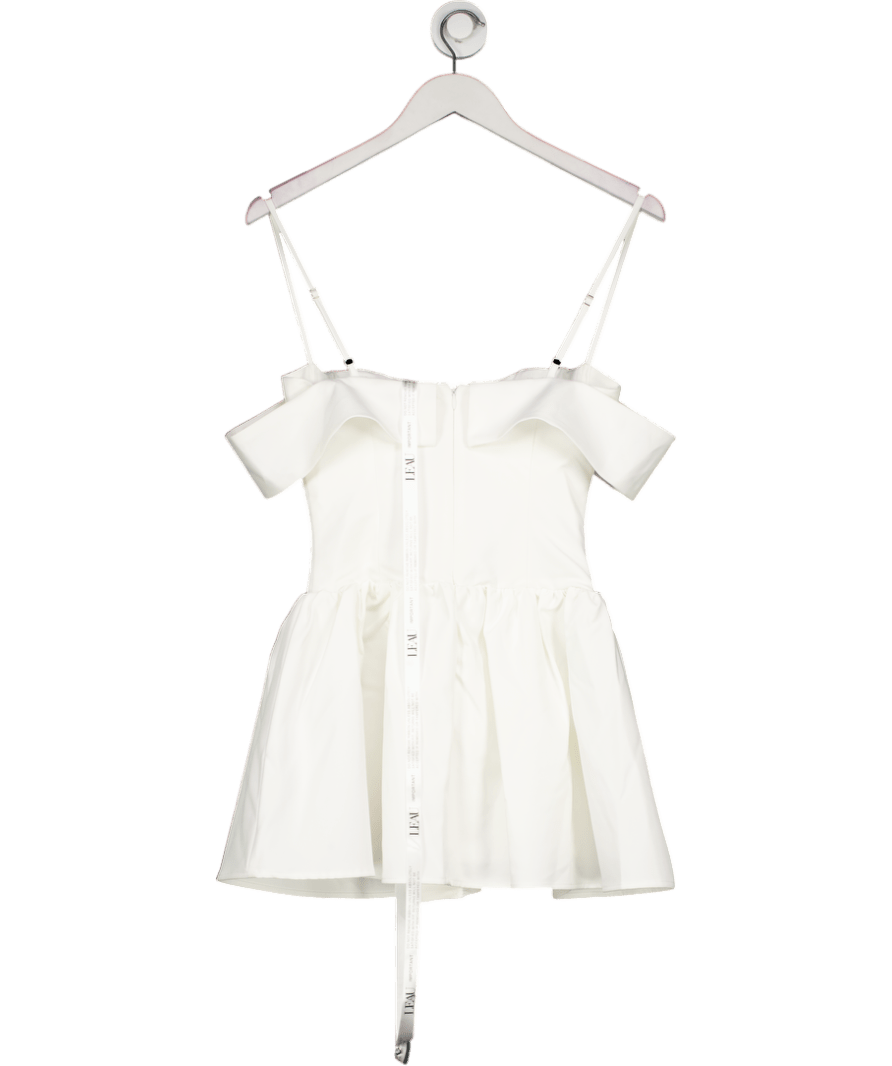 Leau White Bondi Off The Shoulder Mini Dress UK XS - Reliked