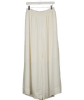 Leem White Shirred - waist Wide - leg Woven Trousers UK S - Reliked