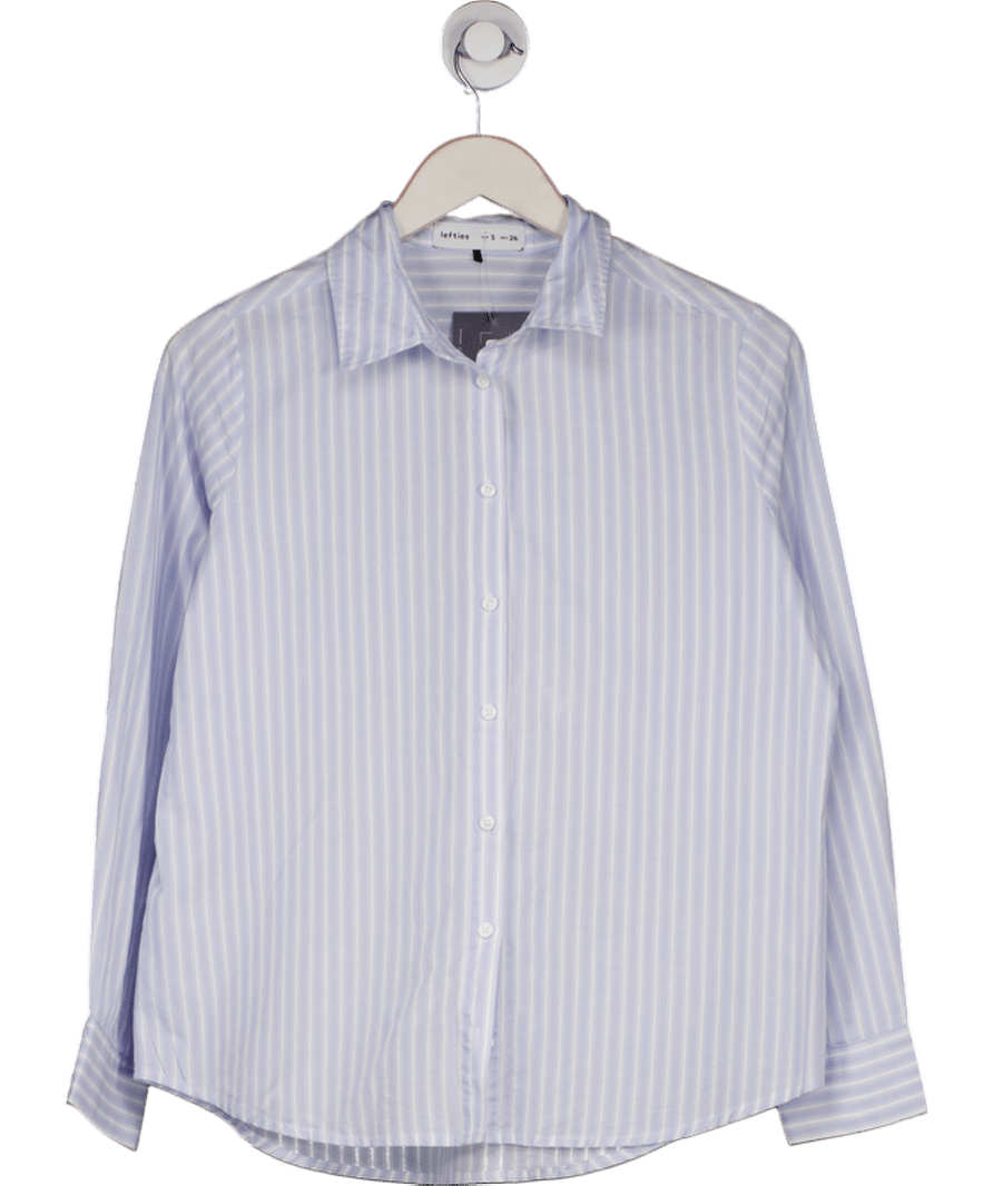 Lefties Blue Basic Poplin Shirt UK S - Reliked