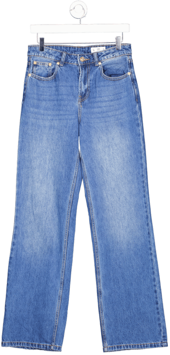 Lefties Blue Straight Fit Jeans UK 8 - Reliked