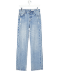 Lefties Blue Wide Leg Slim Fit Ribbed Jeans UK 8 - Reliked