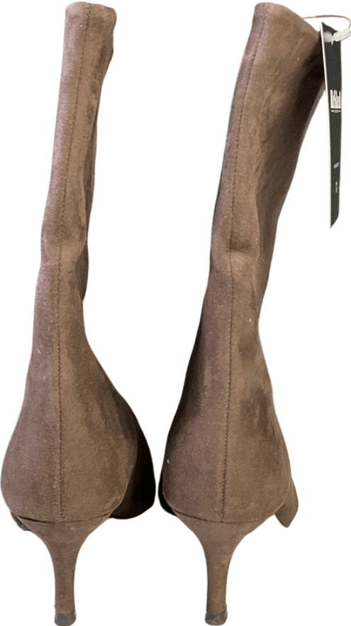 lefties Brown Faux Suede Heeled Boots UK 5 EU 38 👠 - Reliked