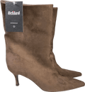 lefties Brown Faux Suede Heeled Boots UK 5 EU 38 👠 - Reliked