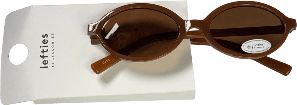 lefties Brown Oval Sunglasses UK M - Reliked