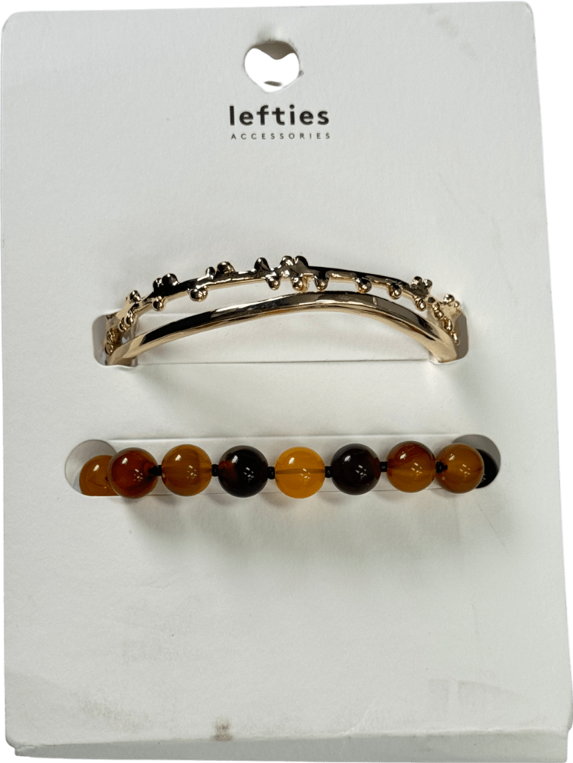 Lefties Brown Pack Of 3 Assorted Bracelets UK M - Reliked