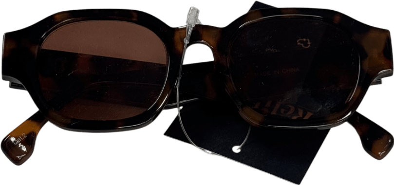 Lefties Brown Rectangular Tortiseshell Sunglasses One Size - Reliked