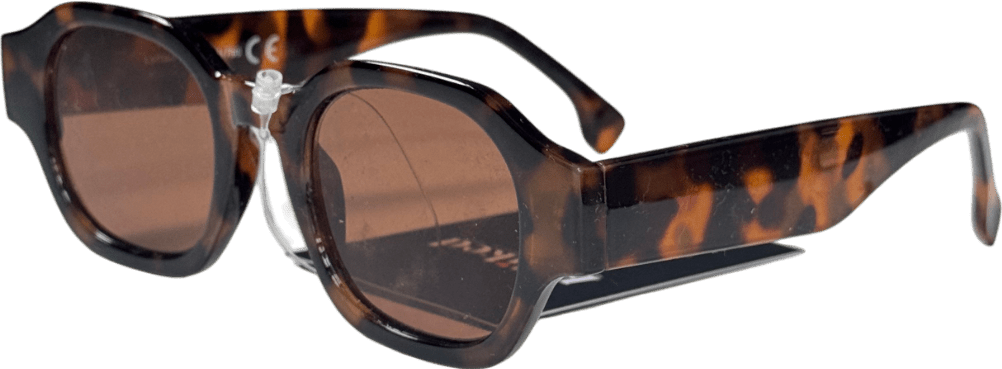 Lefties Brown Rectangular Tortiseshell Sunglasses One Size - Reliked