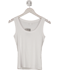 lefties White Ribbed Tank Top UK M - Reliked