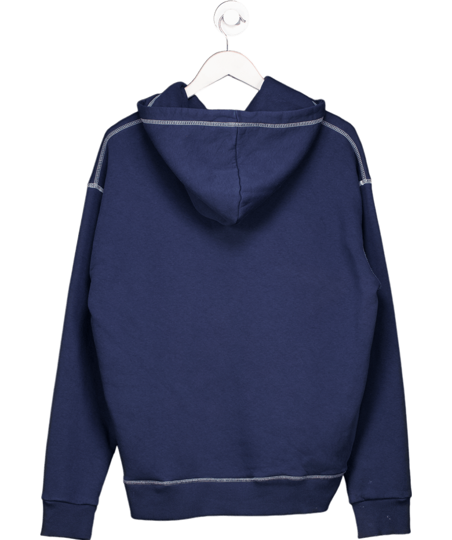 Legende Paris Navy Blue Embroidered Emblem Hoodie UK L - Reliked