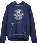 Legende Paris Navy Blue Embroidered Emblem Hoodie UK L - Reliked