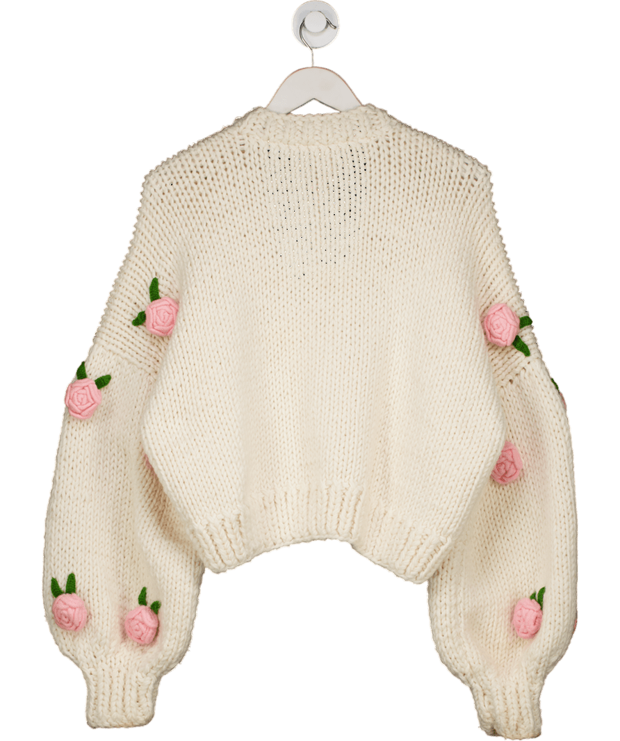 LEILA Cream / Pink Roses Cardigan One Size - Reliked