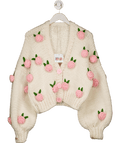 LEILA Cream / Pink Roses Cardigan One Size - Reliked