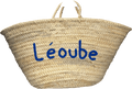 Leoube Beige Logo Print Straw Tote Bag One Size - Reliked