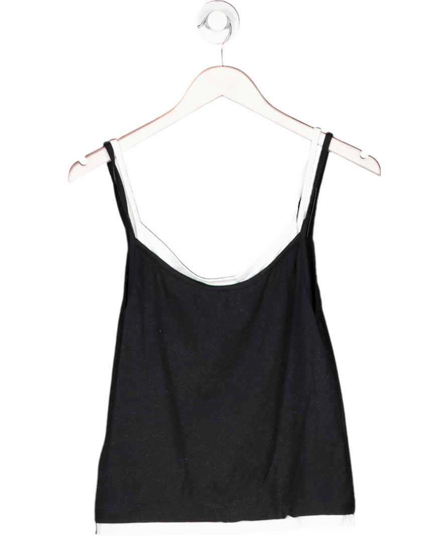 Les Frans Black Double Layer Cami Top UK XL - Reliked