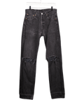 LEVI'S 501 Black Ripped Knee L34 W31 - Reliked