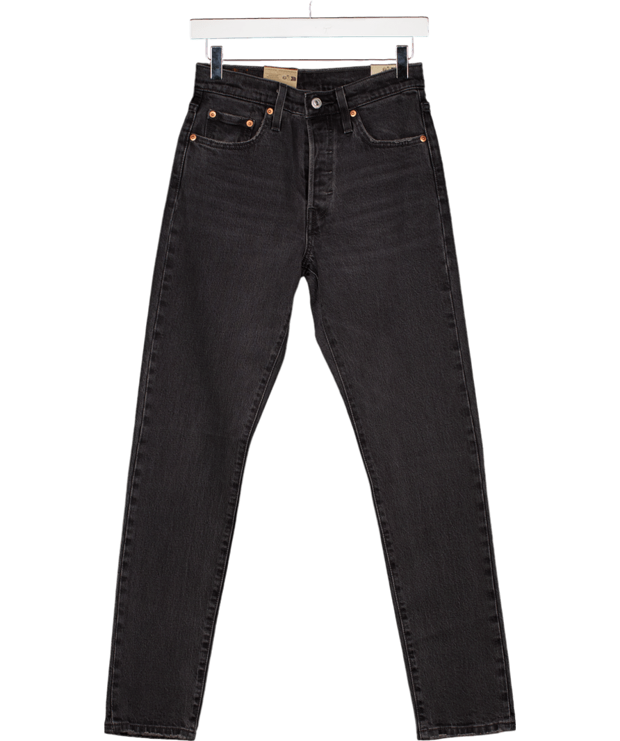 LEVI'S 501 Original Black Wash Skinny Jeans L30 W25 - Reliked