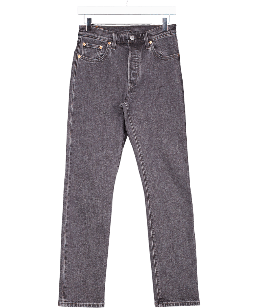 Levi's 501 Straight Jeans In Black Wash L30 W25 - Reliked