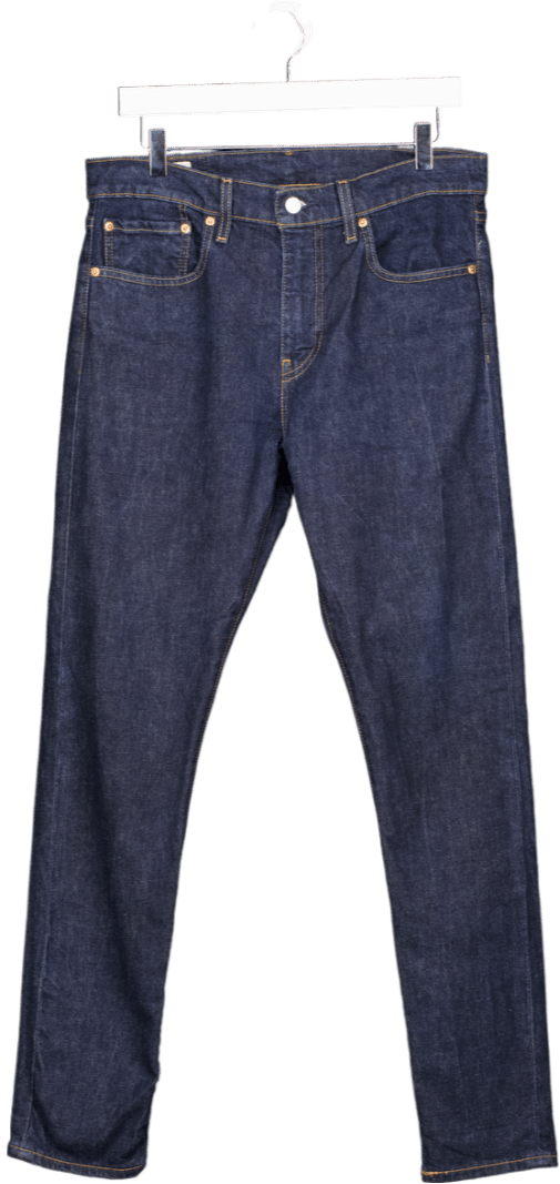 LEVI'S 512 Dark Blue Slim Tapered Jeans L32 W32 - Reliked