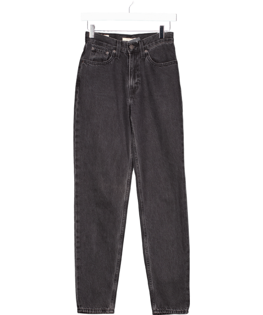 LEVI's Black 80's Mom Jeans L30 W24 - Reliked