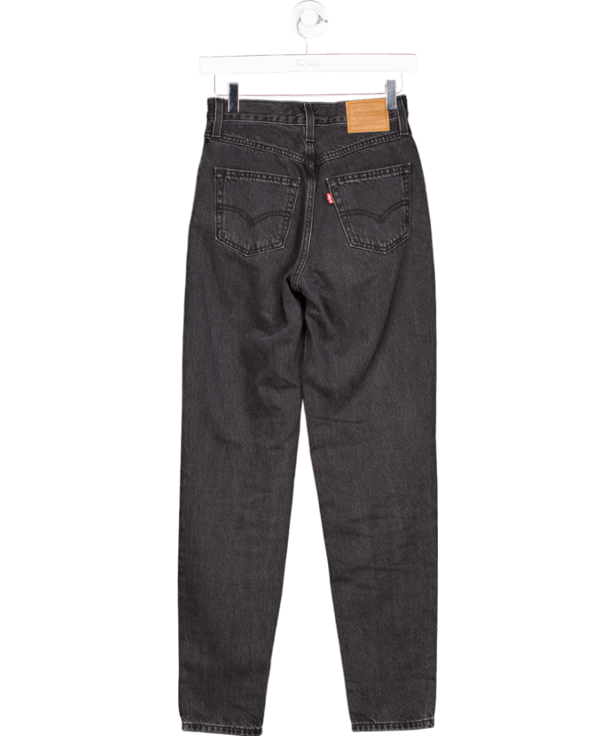 LEVI's Black 80's Mom Jeans L30 W24 - Reliked