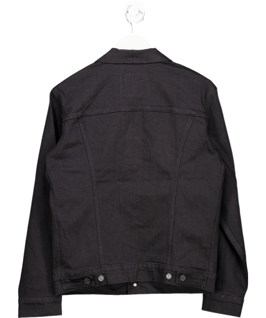 LEVI'S Black The Trucker Jacket UK S - Reliked