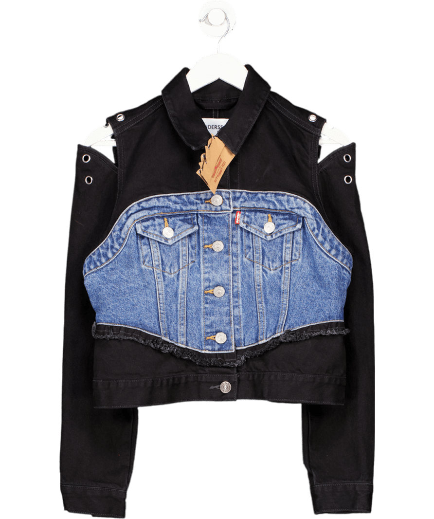 LEVI'S Black X Adsb Andersson Bell Half Denim Trucker Jacket UK L - Reliked