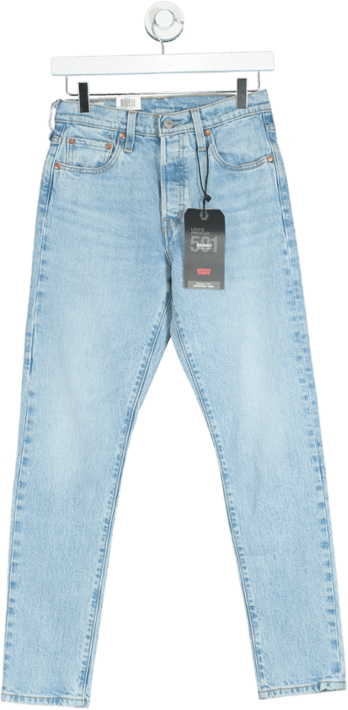 levis Blue 501 Light Wash Skinny High Rise Jeans W25 - Reliked