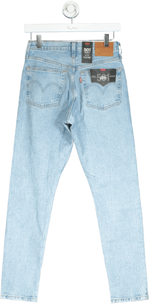 levis Blue 501 Light Wash Skinny High Rise Jeans W25 - Reliked