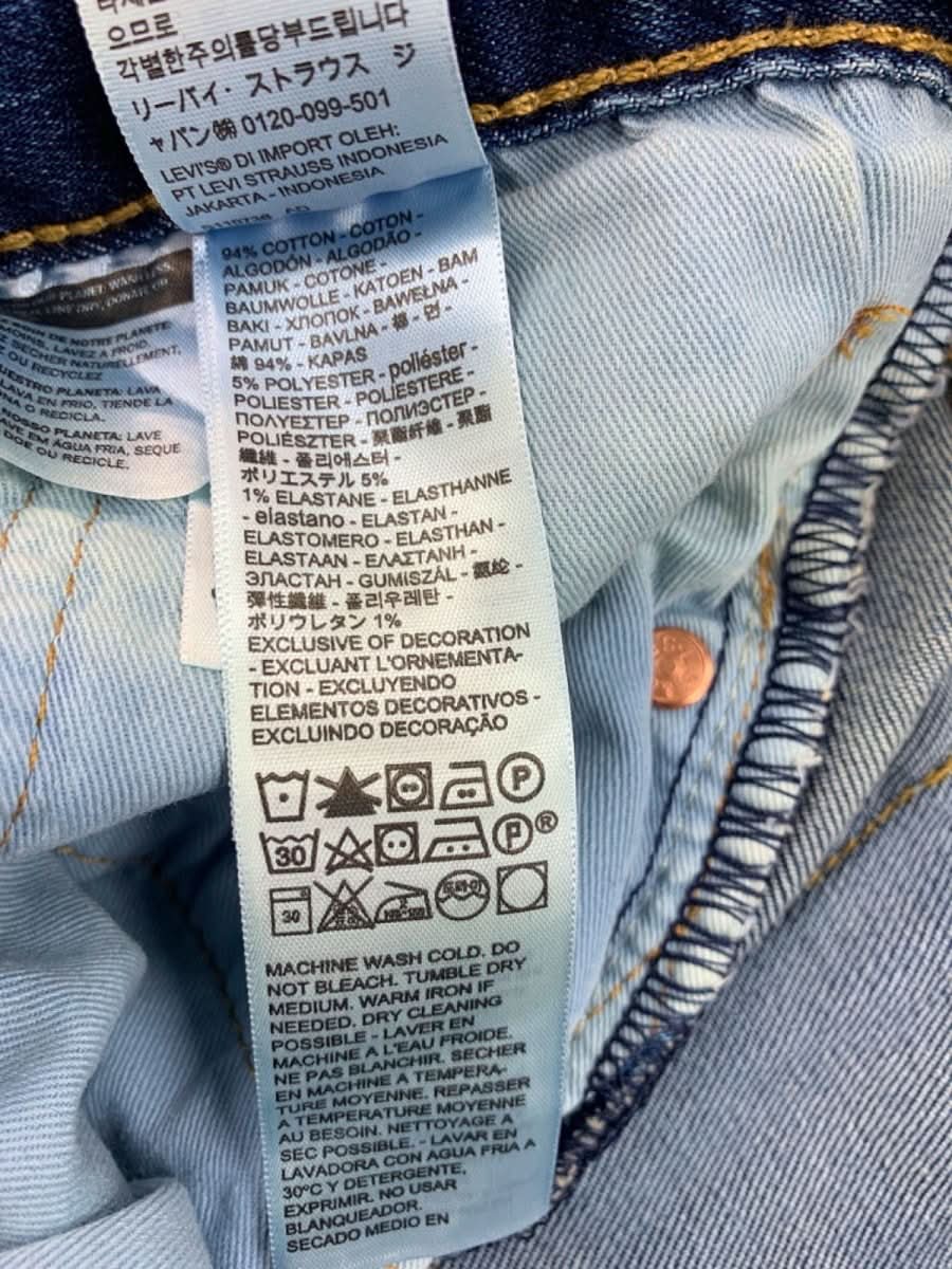 Levi's Blue 501 Original Stretch Extensible Jeans W32 L30 - Reliked