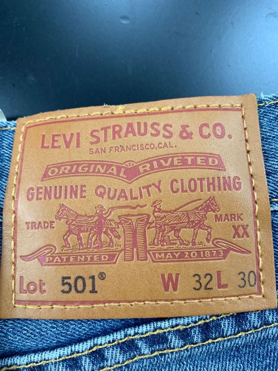 Levi's Blue 501 Original Stretch Extensible Jeans W32 L30 - Reliked