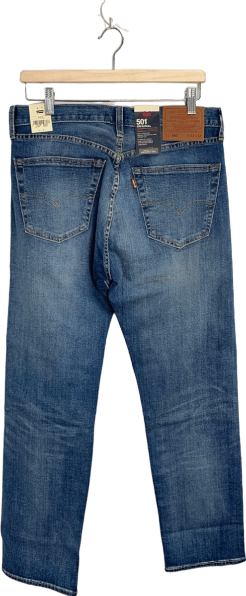 Levi's Blue 501 Original Stretch Jeans W32 L32 - Reliked