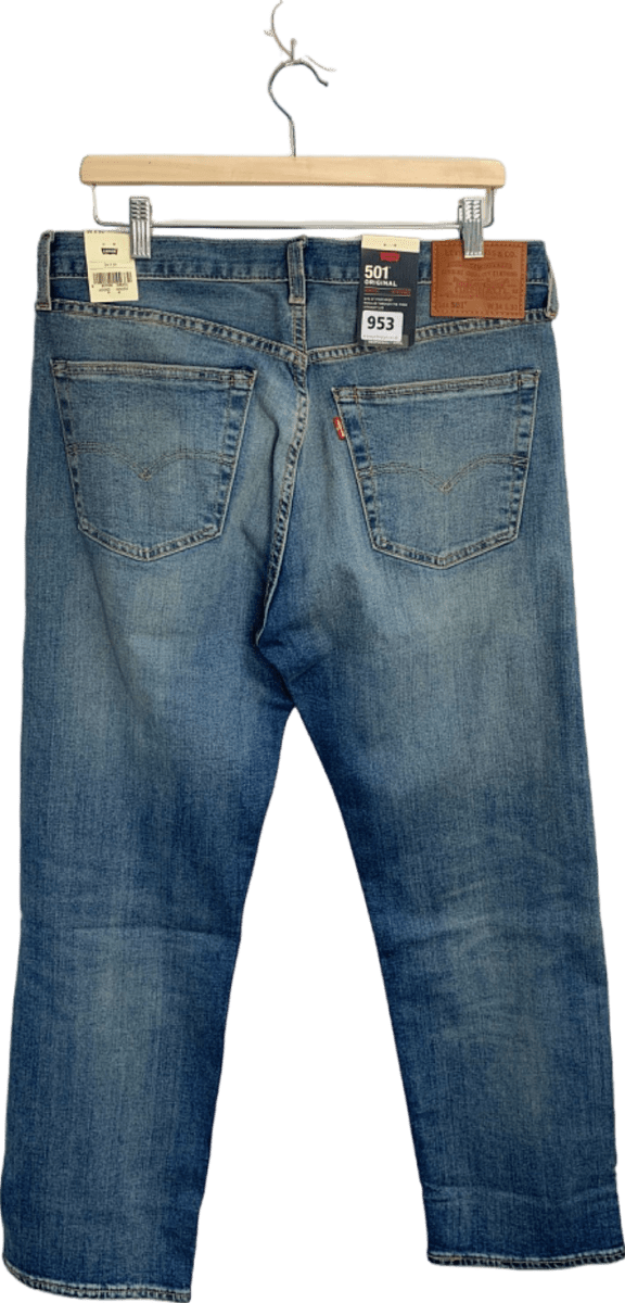 Levi's Blue 501 Original Stretch Jeans W34 L30 - Reliked
