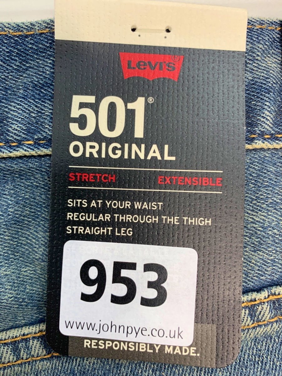 Levi's Blue 501 Original Stretch Jeans W34 L30 - Reliked