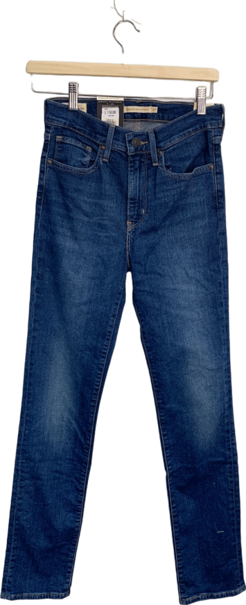 Levi's Blue 724 High - Rise Slim Straight Jeans W27 - Reliked