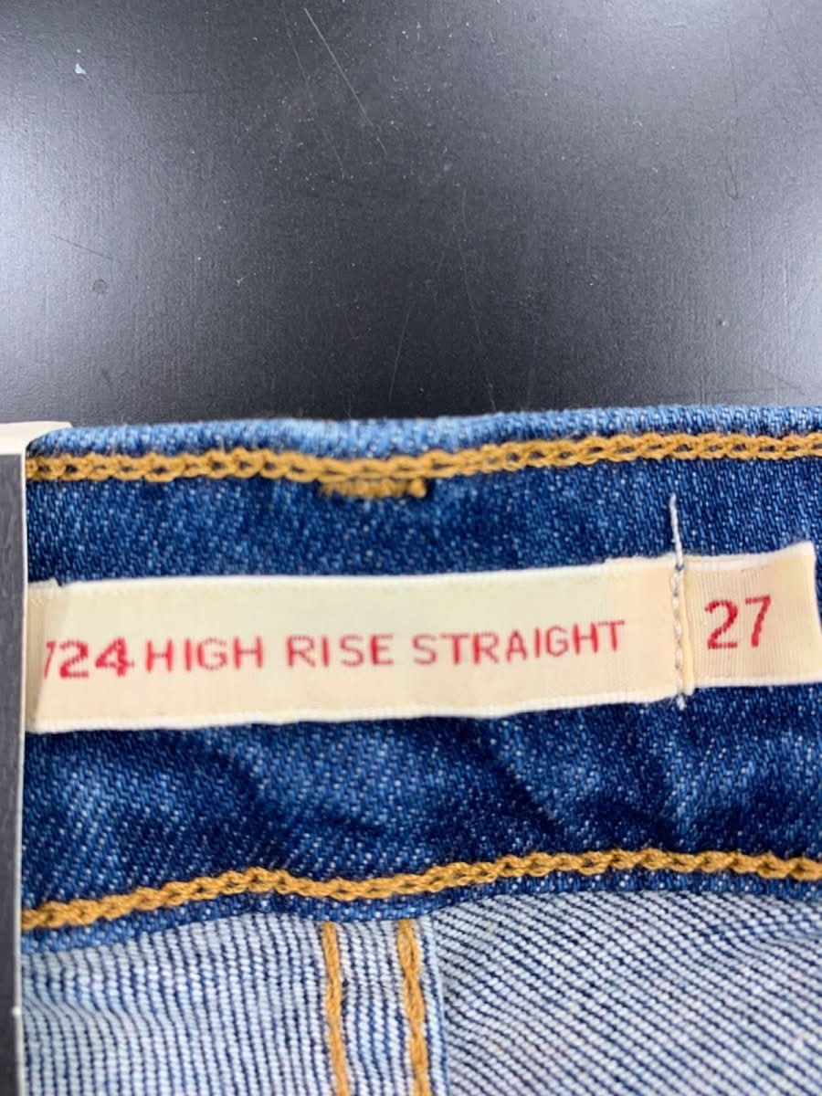 Levi's Blue 724 High Rise Slim Straight Jeans W27 - Reliked