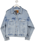 LEVI'S Blue 90's Crystal - embellished Jacket UK M - Reliked