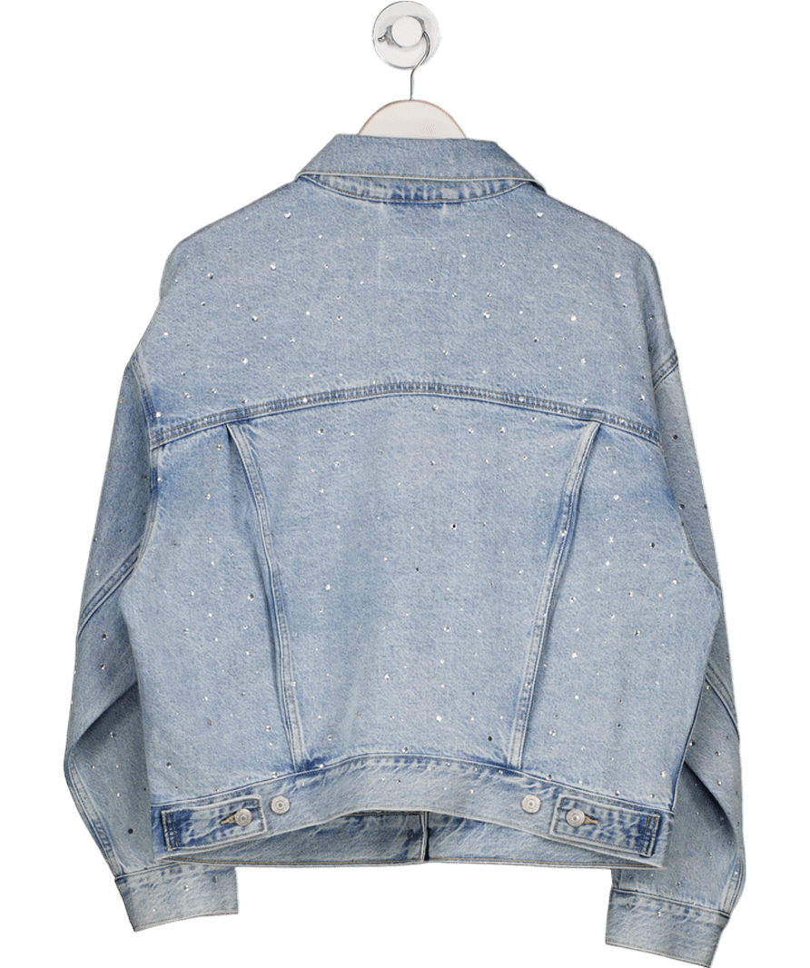 LEVI'S Blue 90's Crystal - embellished Jacket UK M - Reliked